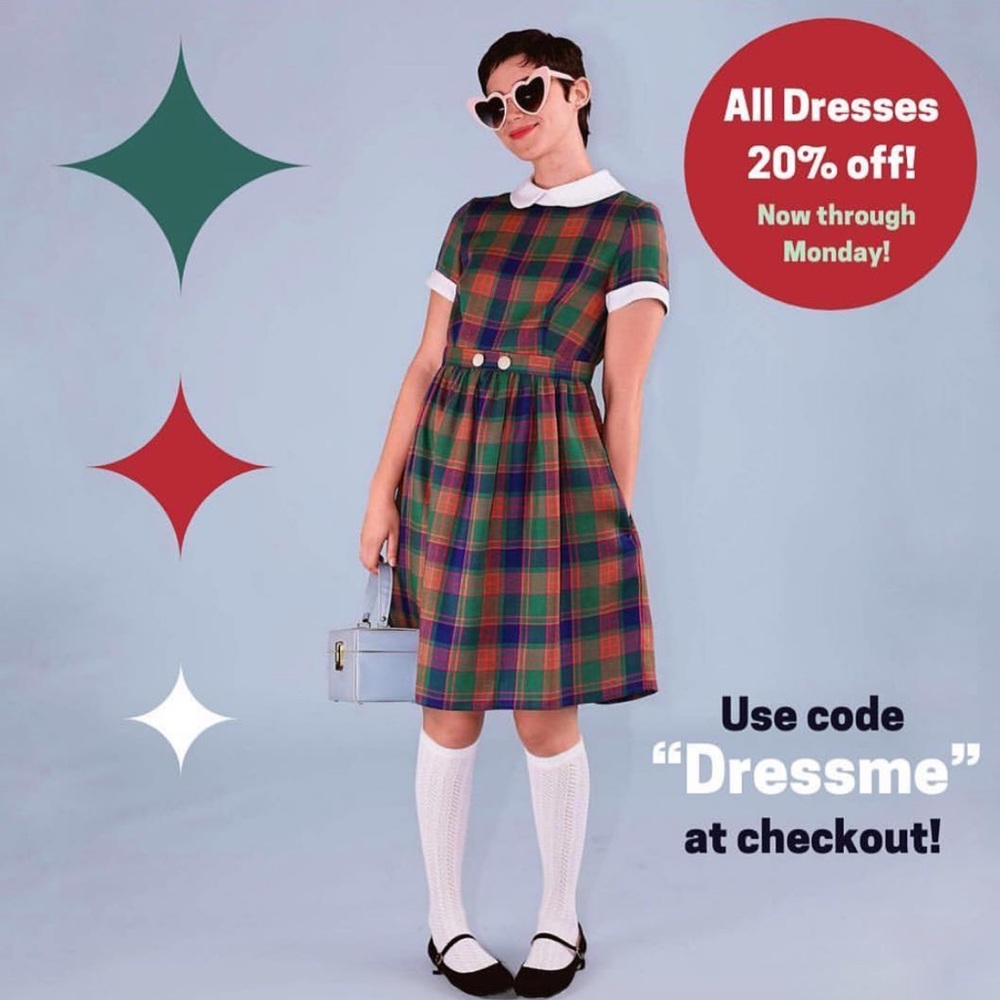 May 68 Clockhouse Dress in Plaid